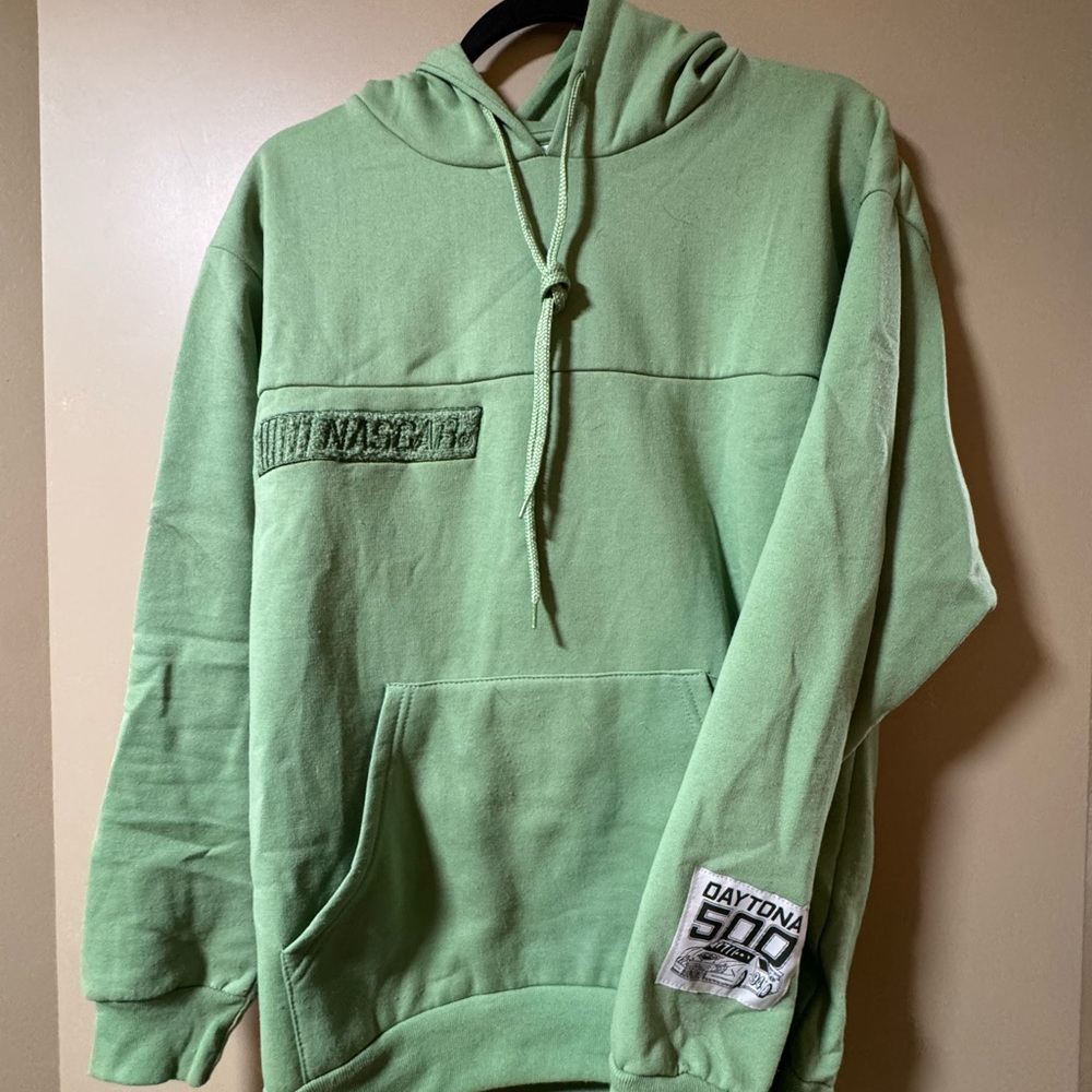 Green NASCAR Hoodie with Daytona 500 Patch